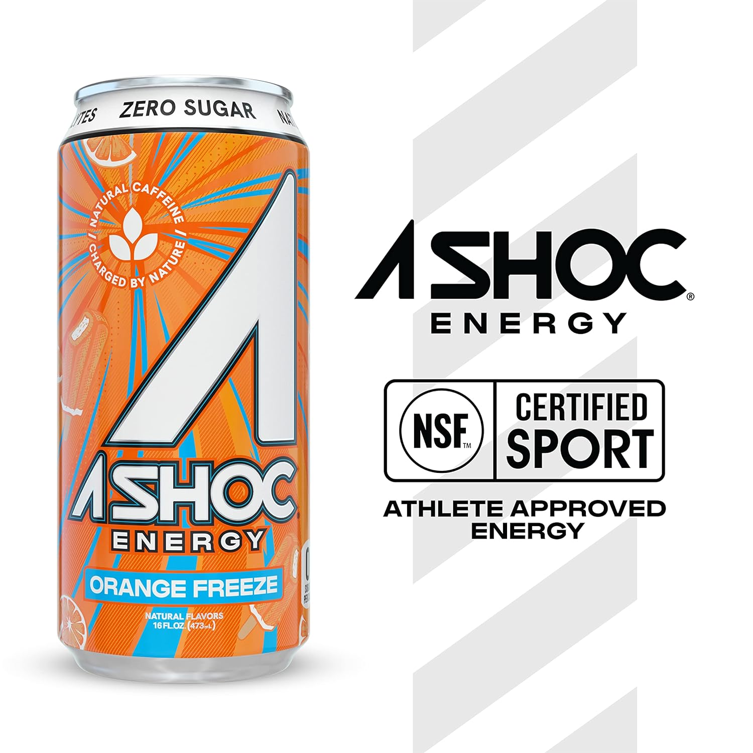 A SHOC Performance Energy Drink, Blue Raspberry, 16 Ounce Can, Natural Energy Blend, BCAAs, Ocean Mineral Electrolytes, and No Chemical Preservatives, 12-pack - Image 4